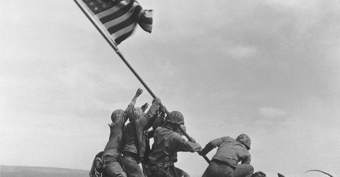 Patriotic /"FREEDOM/" America flag raising Iwo Jima tshirt